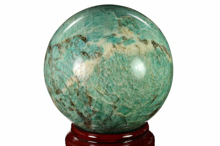 Polished Graphic Amazonite Sphere - Madagascar #157699